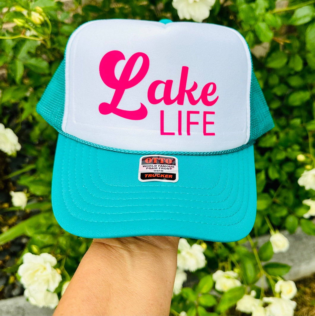 Lake Life Jade & White Trucker Hat
