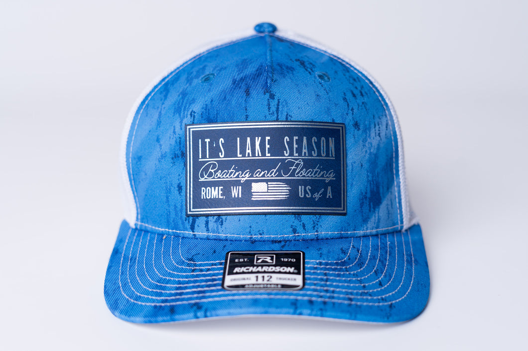 It's Lake Season Hat - Realtree Fishing Blue/White