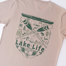 Load image into Gallery viewer, Lake Life Pennant T-Shirt (front/back)
