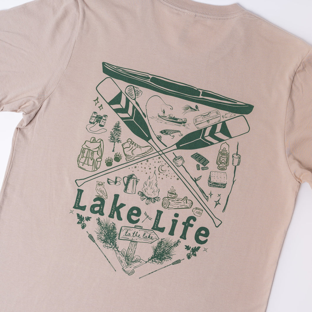 Lake Life Pennant T-Shirt (front/back)