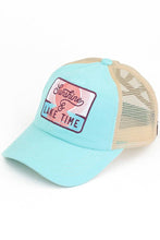 Load image into Gallery viewer, SUNSHINE &amp; LAKE TIME Pony Cap: Mint
